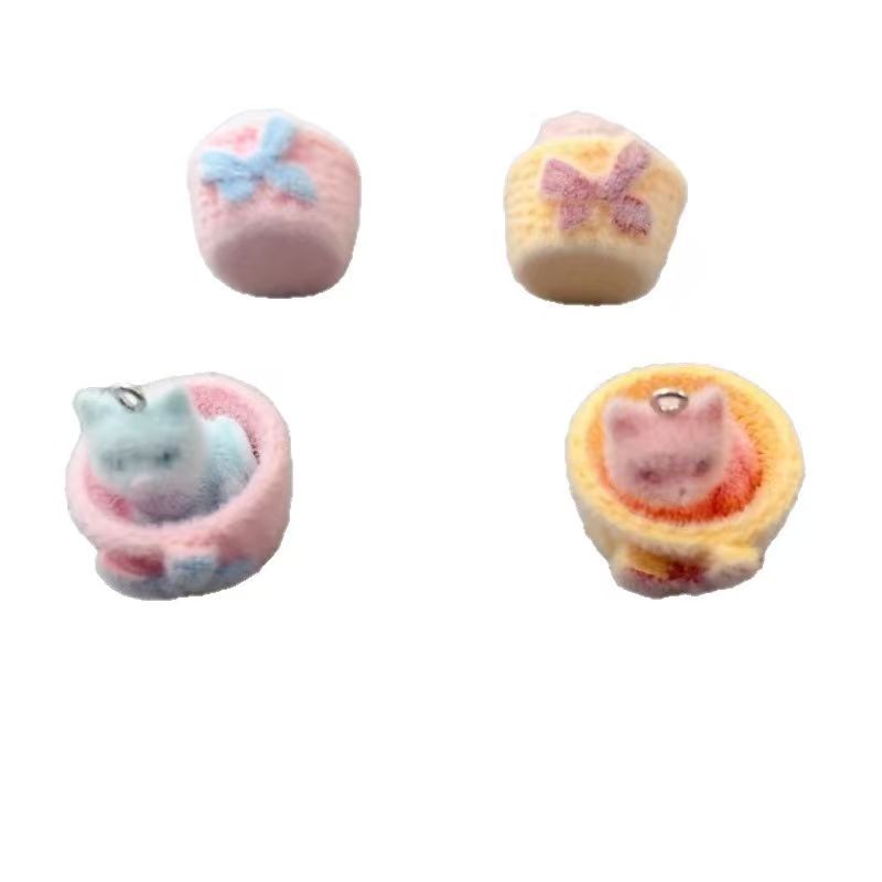 4pcs 3D plush resin cat pendan - Resin Craft Projects ulasan dan harga
