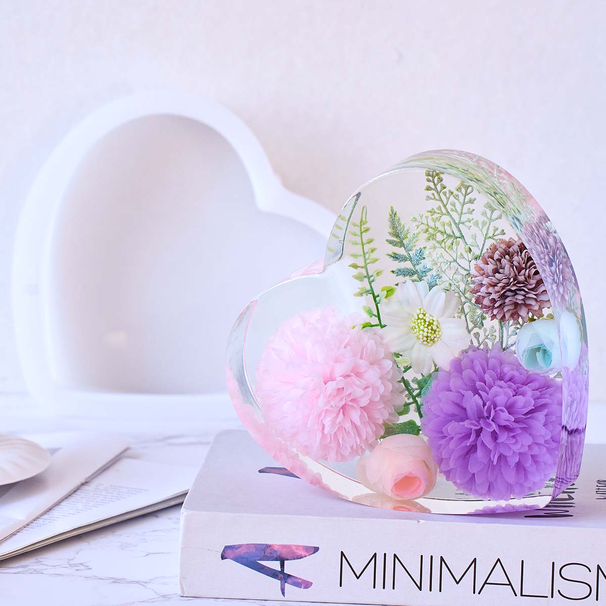 Large Love Silicone Mold DIY H - Flower Preservation Resin ulasan dan harga