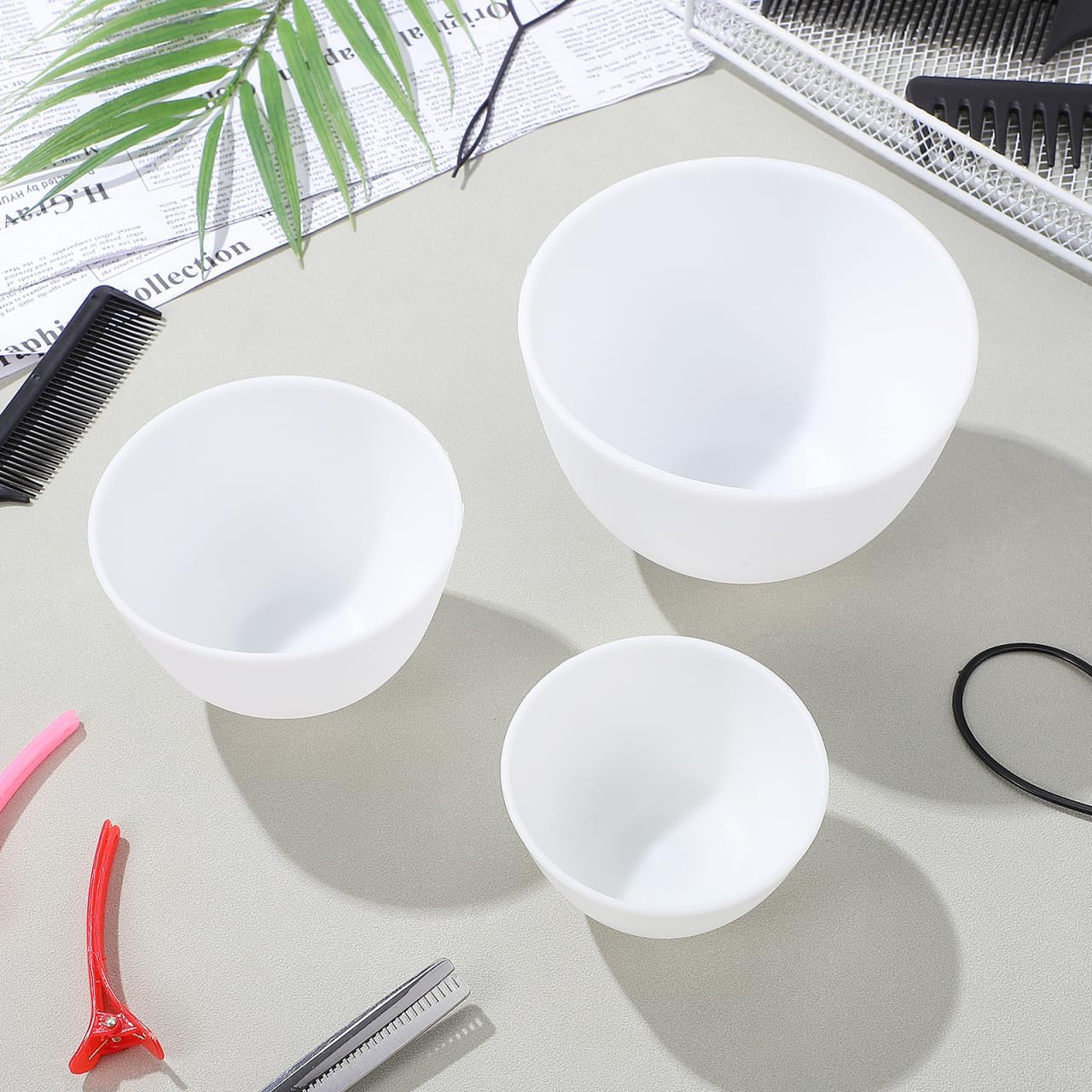 3pcs/set Silicone Bowls White  - Mixing Cup Silicone ulasan dan harga
