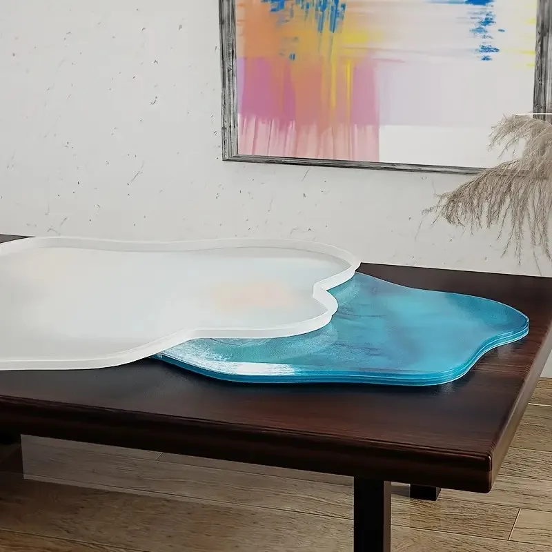 2026-Large 61cm Irregular Tray - Resin Ocean Wave Mold ulasan dan harga