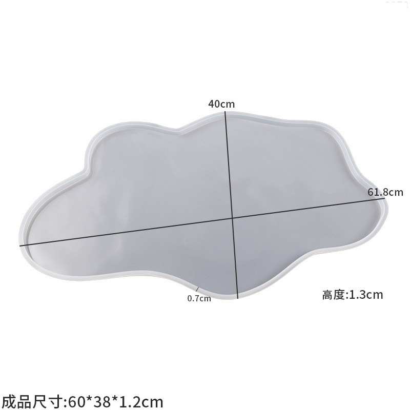 Large 61cm Irregular tray epox - Resin Ocean Wave Mold ulasan dan harga