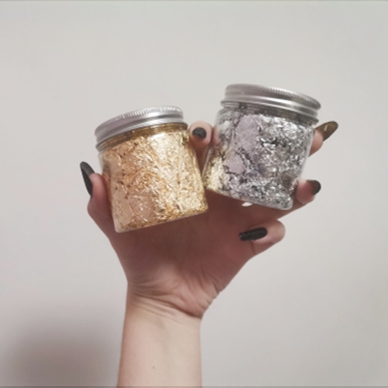 Imitation Rose Gold Silver Cop - Gold Foil Flakes ulasan dan harga