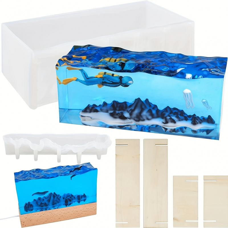 1Set of Ocean Wave Resin Molds - Resin Ocean Wave Mold ulasan dan harga