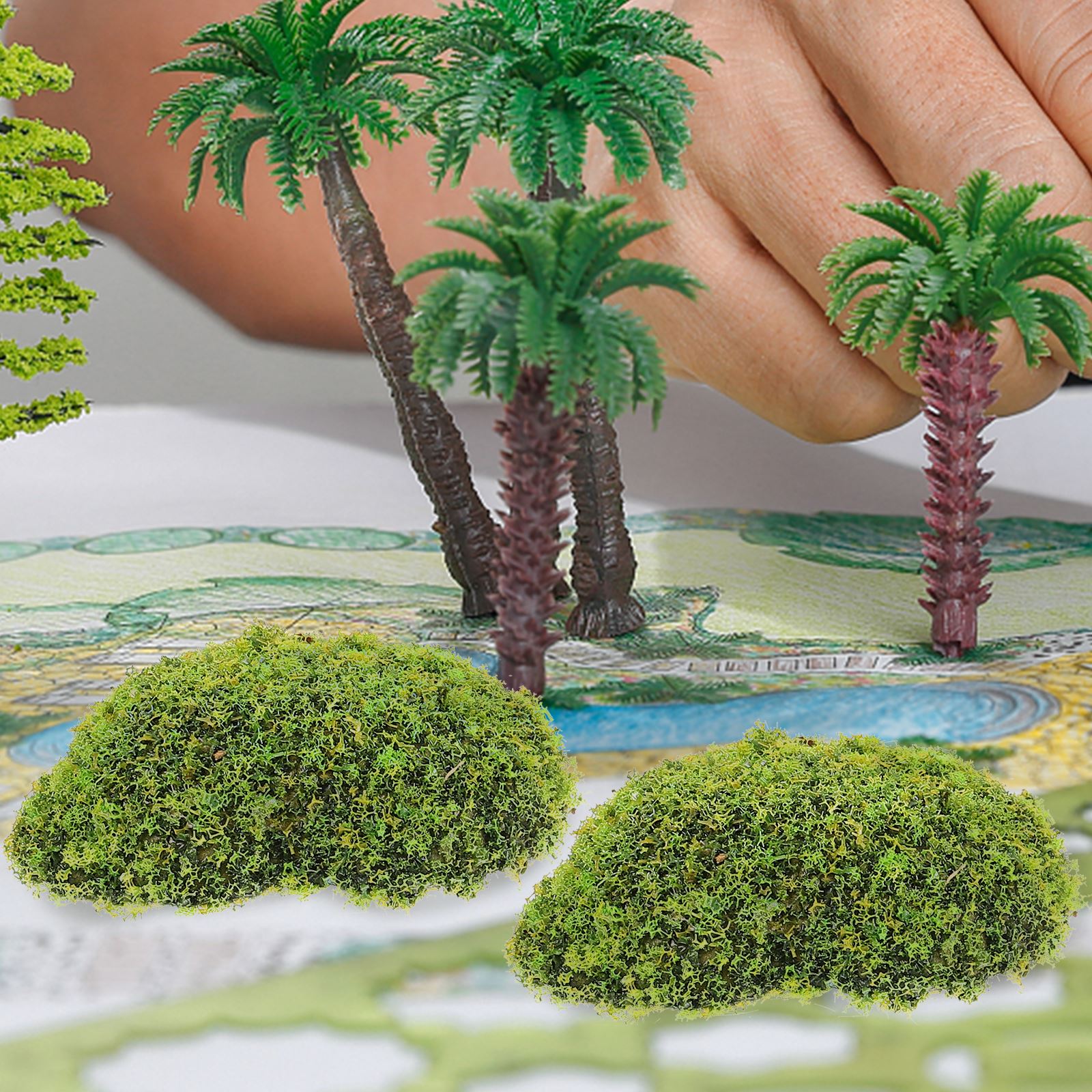 12pcs Artificial Moss RocksFak - Terrarium Moss Art ulasan dan harga
