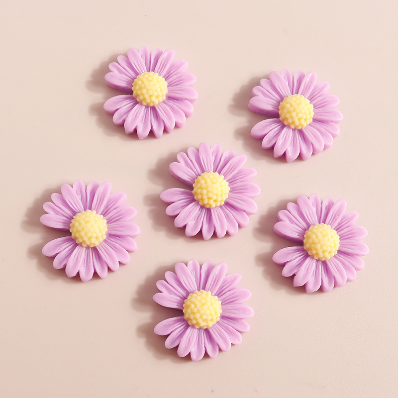 10pcs 20*20mm Kawaii Daisy Flo - Flower Preservation Resin ulasan dan harga