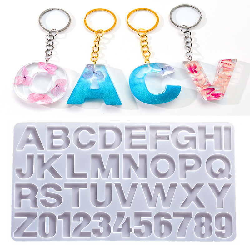 Alphabet Epoxy Resin Silicone  - Gold Foil Flakes ulasan dan harga