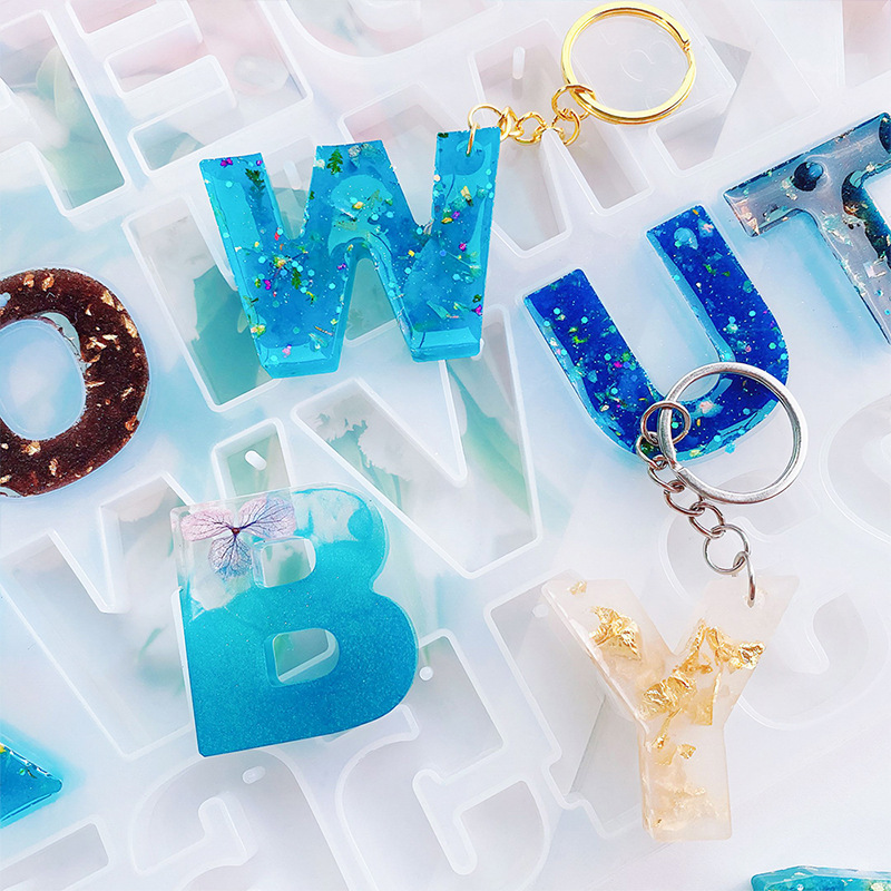 Alphabet Epoxy Resin Silicone  - Gold Foil Flakes ulasan dan harga