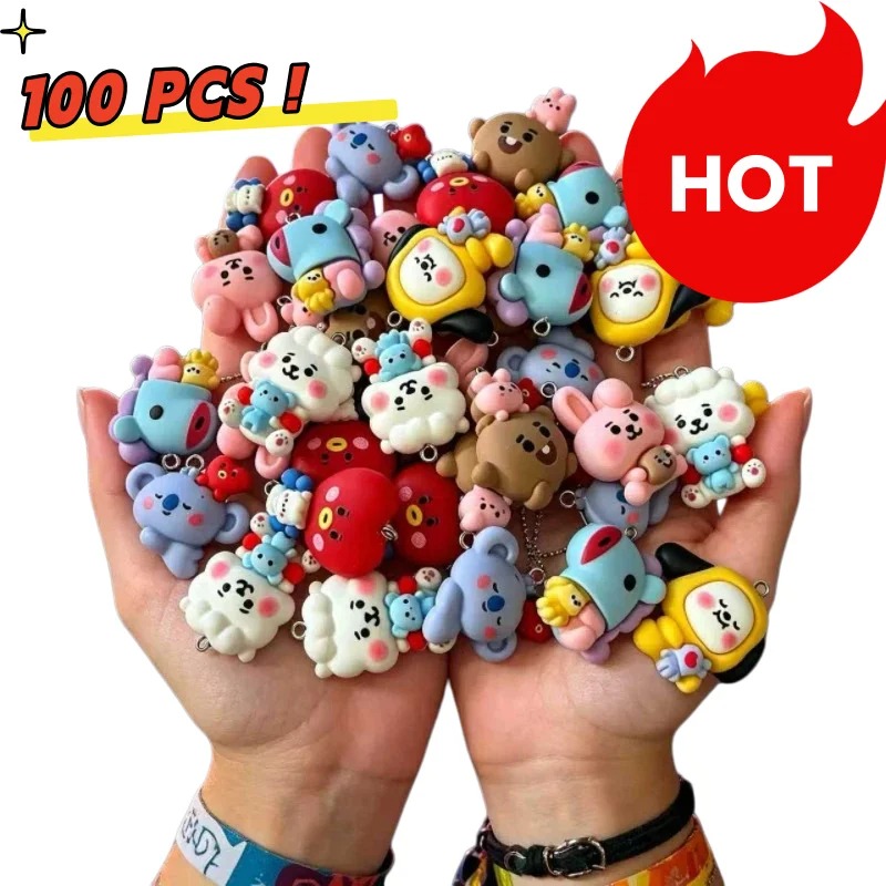 7pcs BT21 Resin Cartoon Charm  - Resin Craft Projects ulasan dan harga