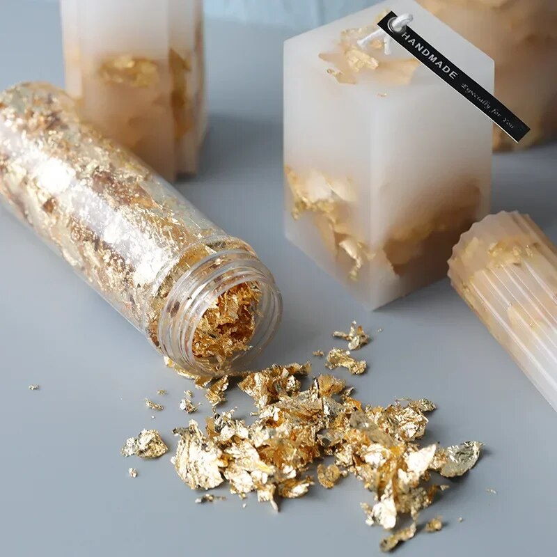 2g/1g Metallic Foil Flakes Gol - Gold Foil Flakes ulasan dan harga