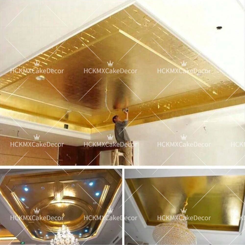 100pcs Imitation Gold Foil She - Gold Foil Flakes ulasan dan harga