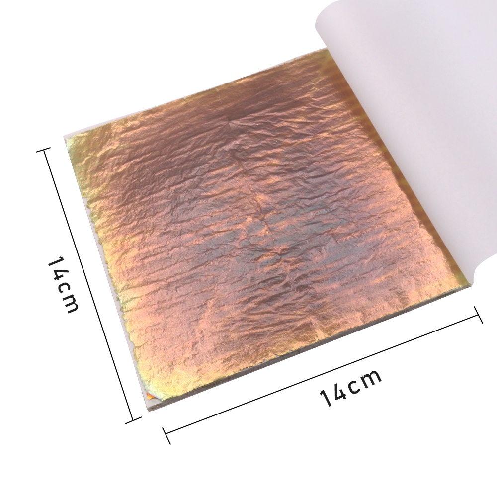14x14cm Colorful Imitation Gol - Gold Foil Flakes ulasan dan harga