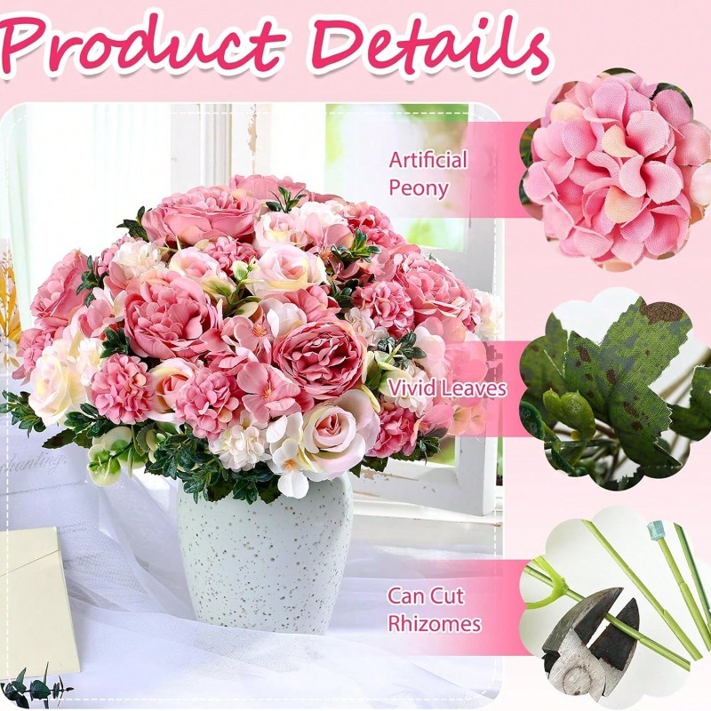 32cm Silk Artificial Rose Bouq - Dried Flower Bulk ulasan dan harga