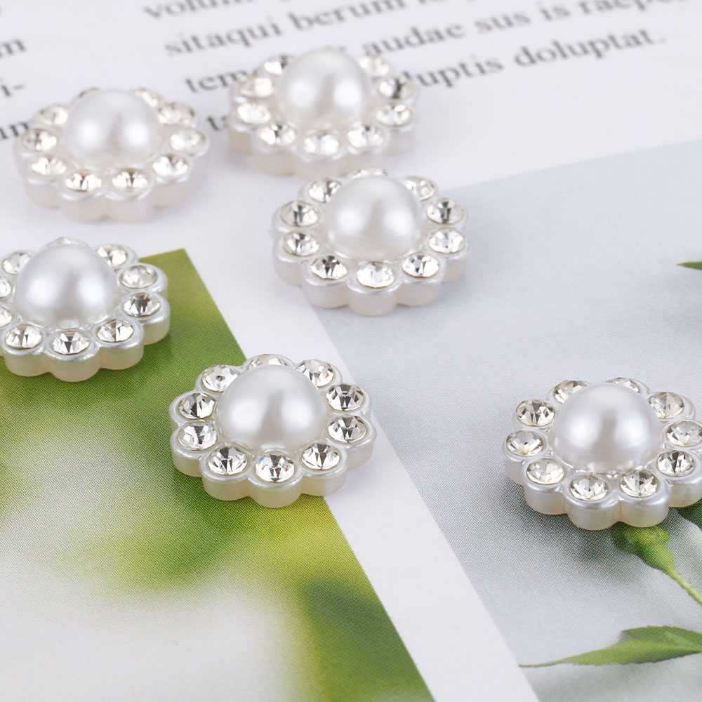 50pcs White Flat Imitation Pea - Flower Preservation Resin ulasan dan harga