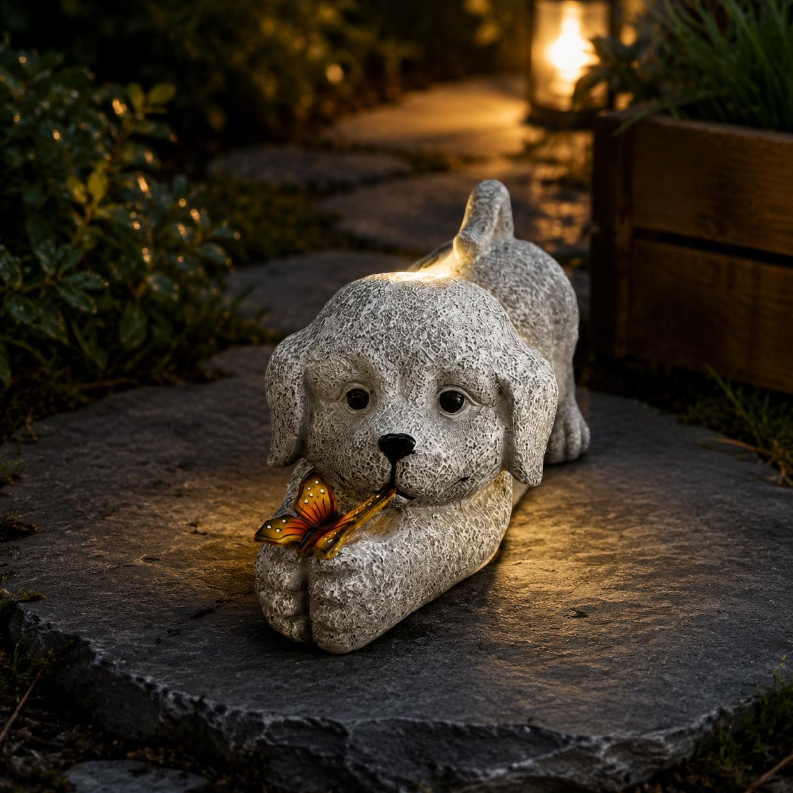 Solar Dog Statue Resin Craft S - Crafting Resin ulasan dan harga