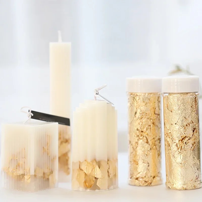2g/1g Metallic Foil Flakes Gol - Gold Foil Flakes ulasan dan harga