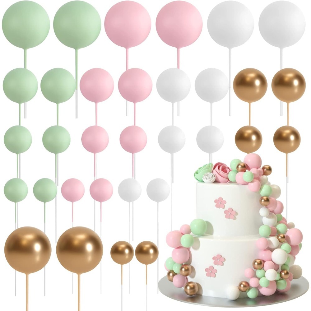 20Pcs Happy Birthday Cake Gold - Gold Foil Flakes ulasan dan harga