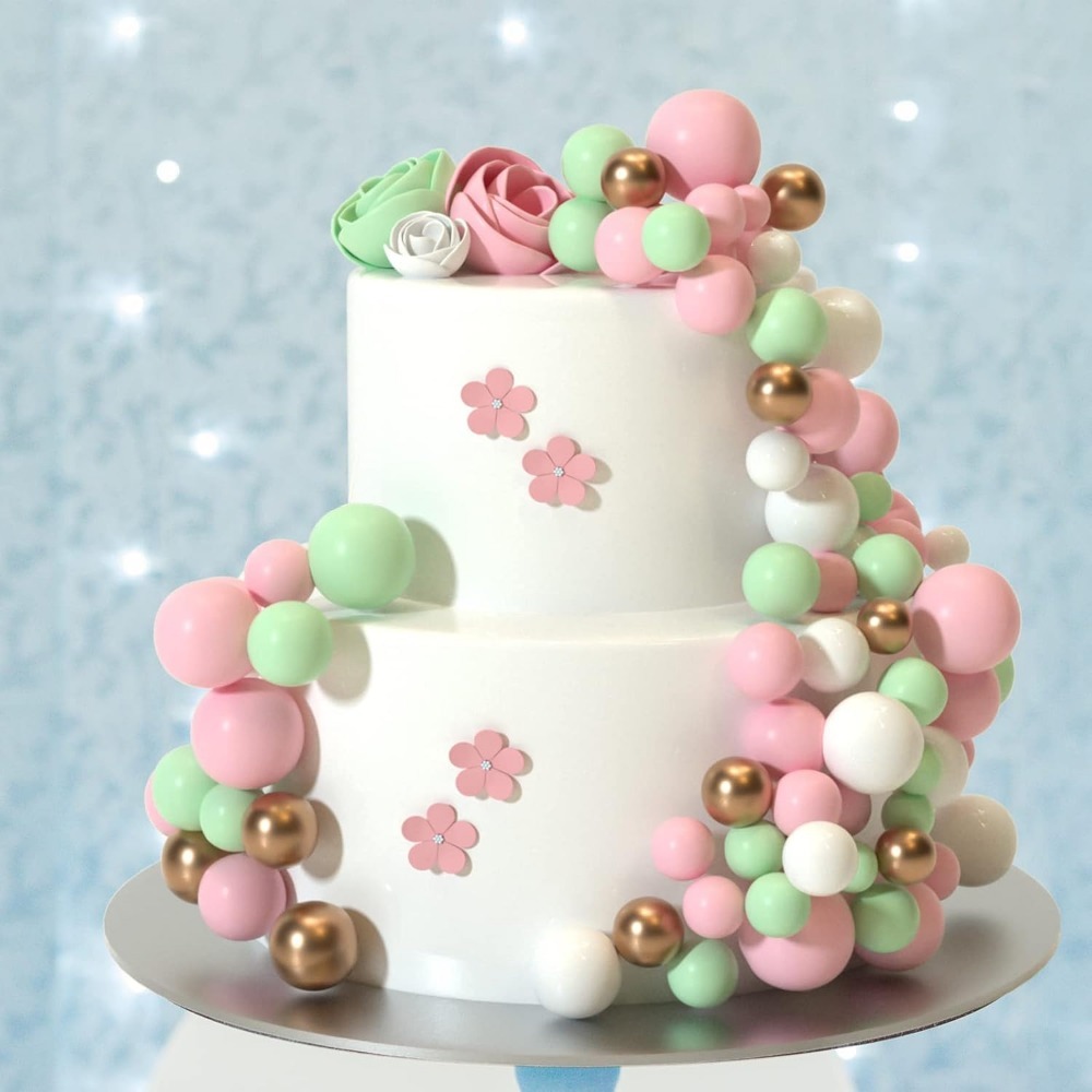 20Pcs Happy Birthday Cake Gold - Gold Foil Flakes ulasan dan harga